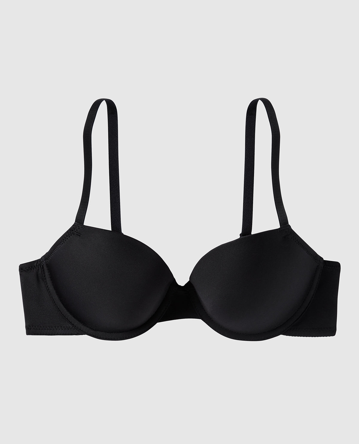 Lightly Lined Demi Bra in Smoulder Black