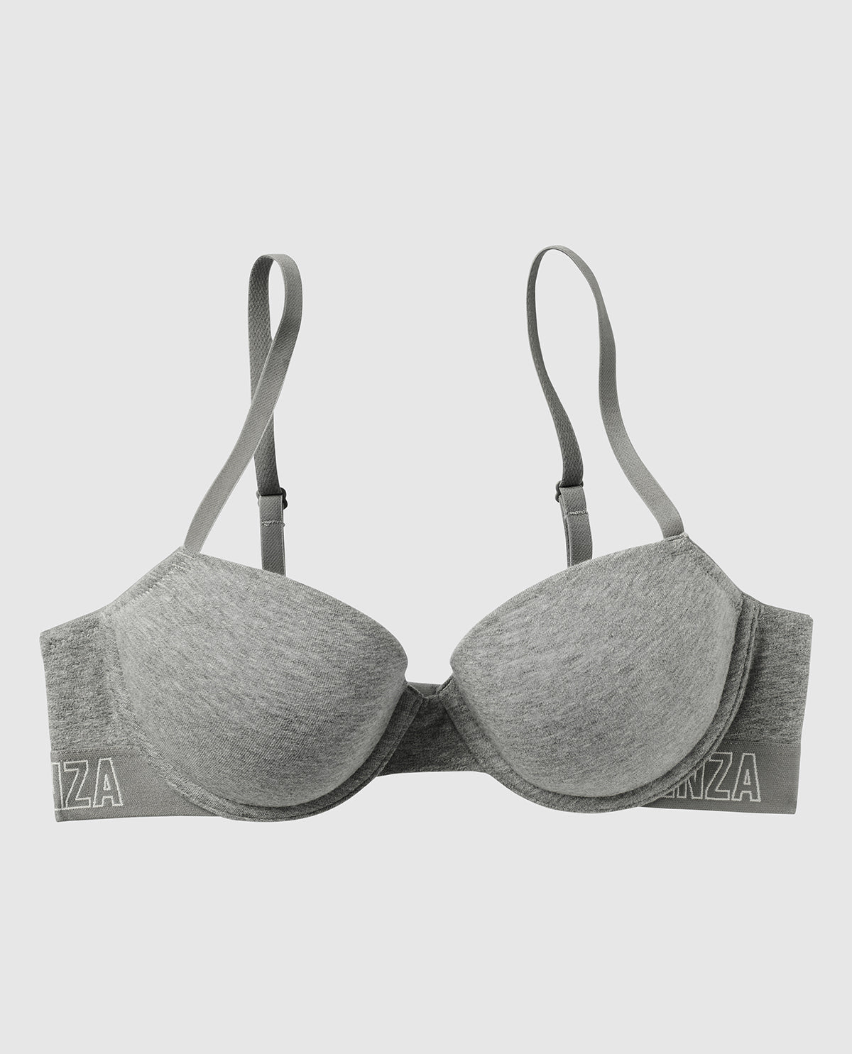 Lightly Lined Demi Bra in Chill Grey Heather