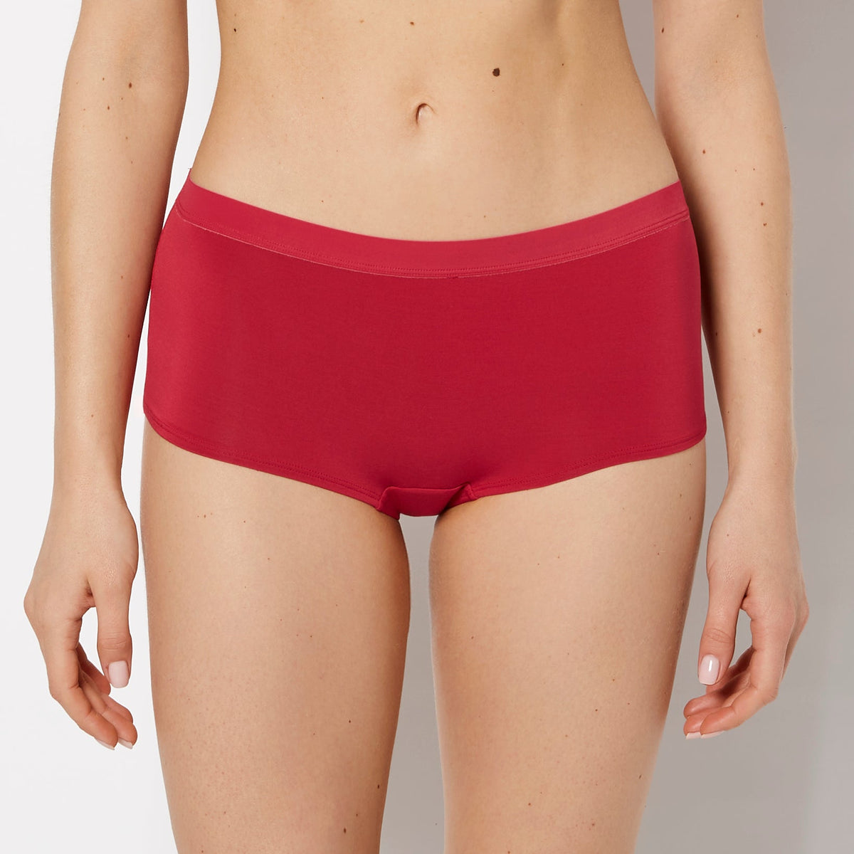 Boyshort Panty With Vanishing Trim in Passion Red