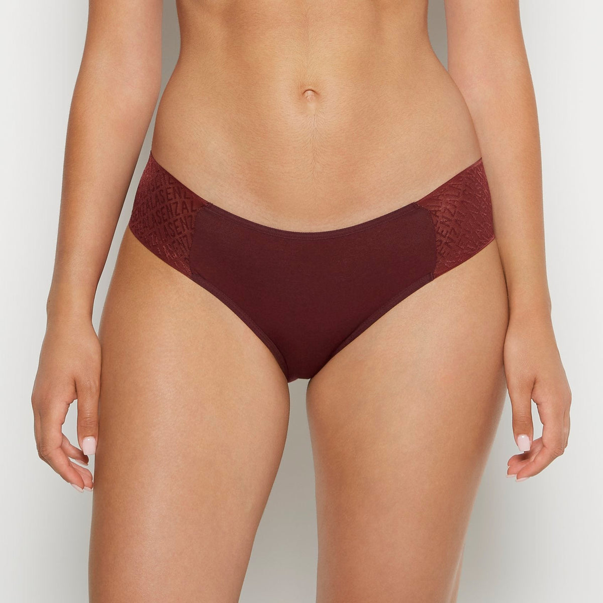 Bikini Panty with Logo in Russian Ruby