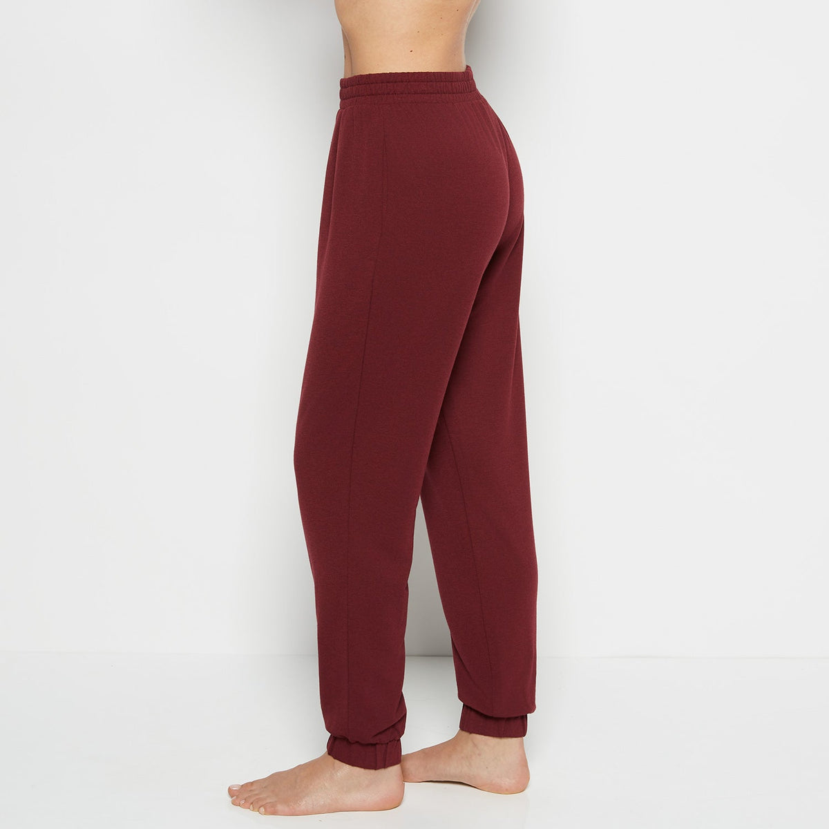 French Terry Sleep Pant in Russian Ruby Heather