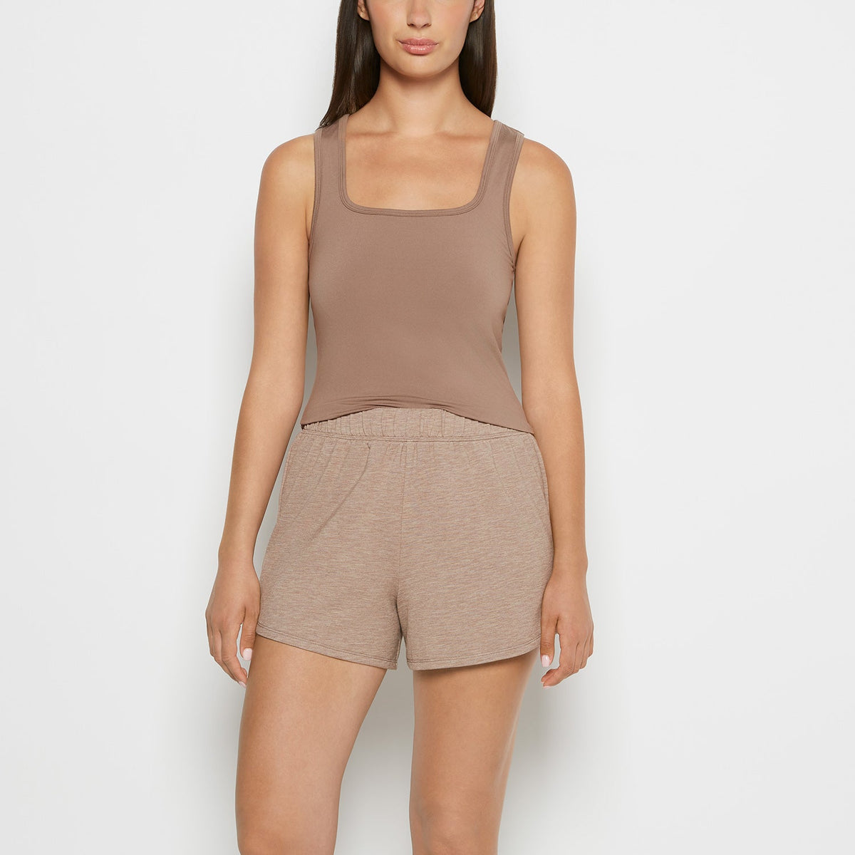Square Neck Sleep Tank in Leafless Tree
